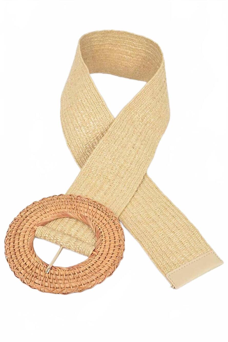 NEW 3AM BY H&D ACCESSORIES women's oversized bamboo buckle wide elastic belt in